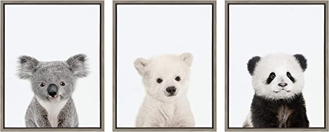three image set of cut bears including a koala polar and panda bear