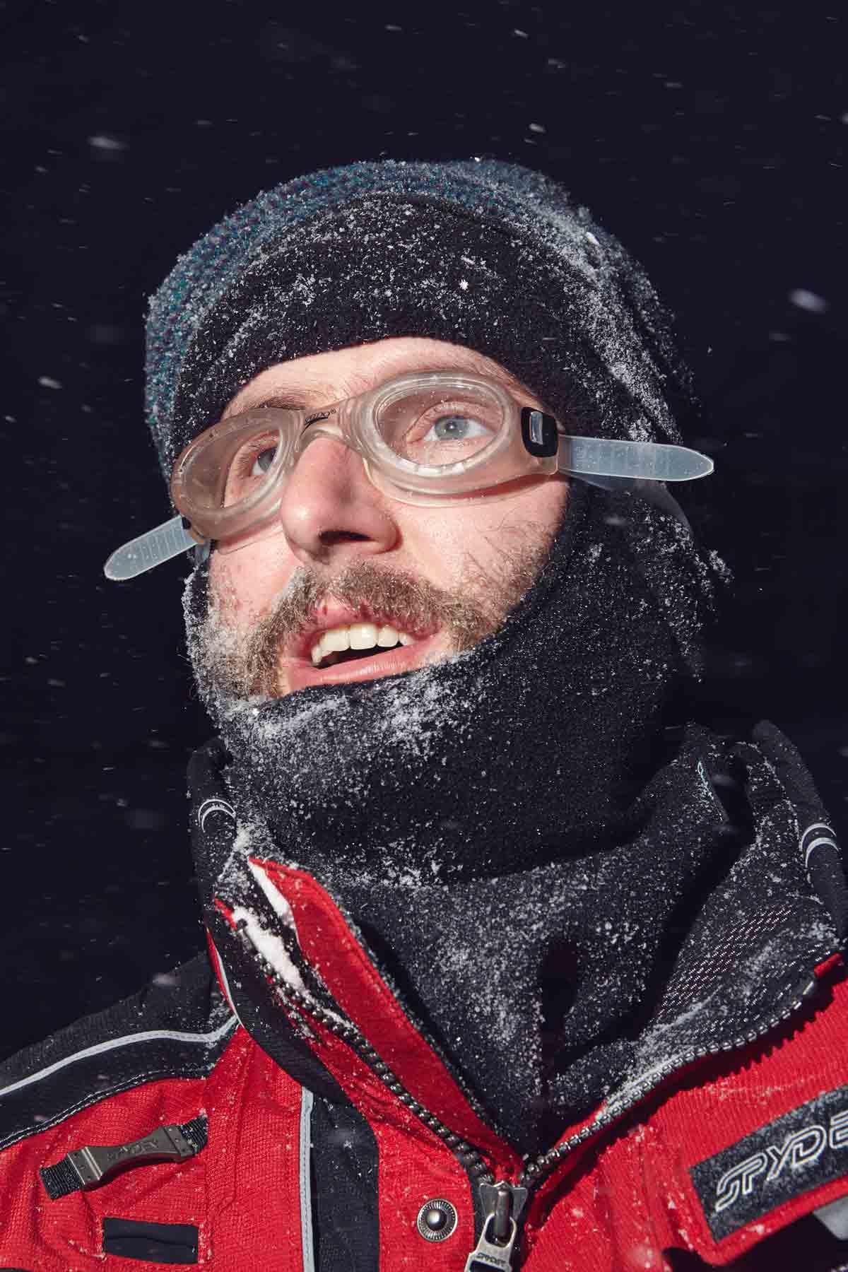 Portrait of Bradford Fried in the snow by Jeff Fried