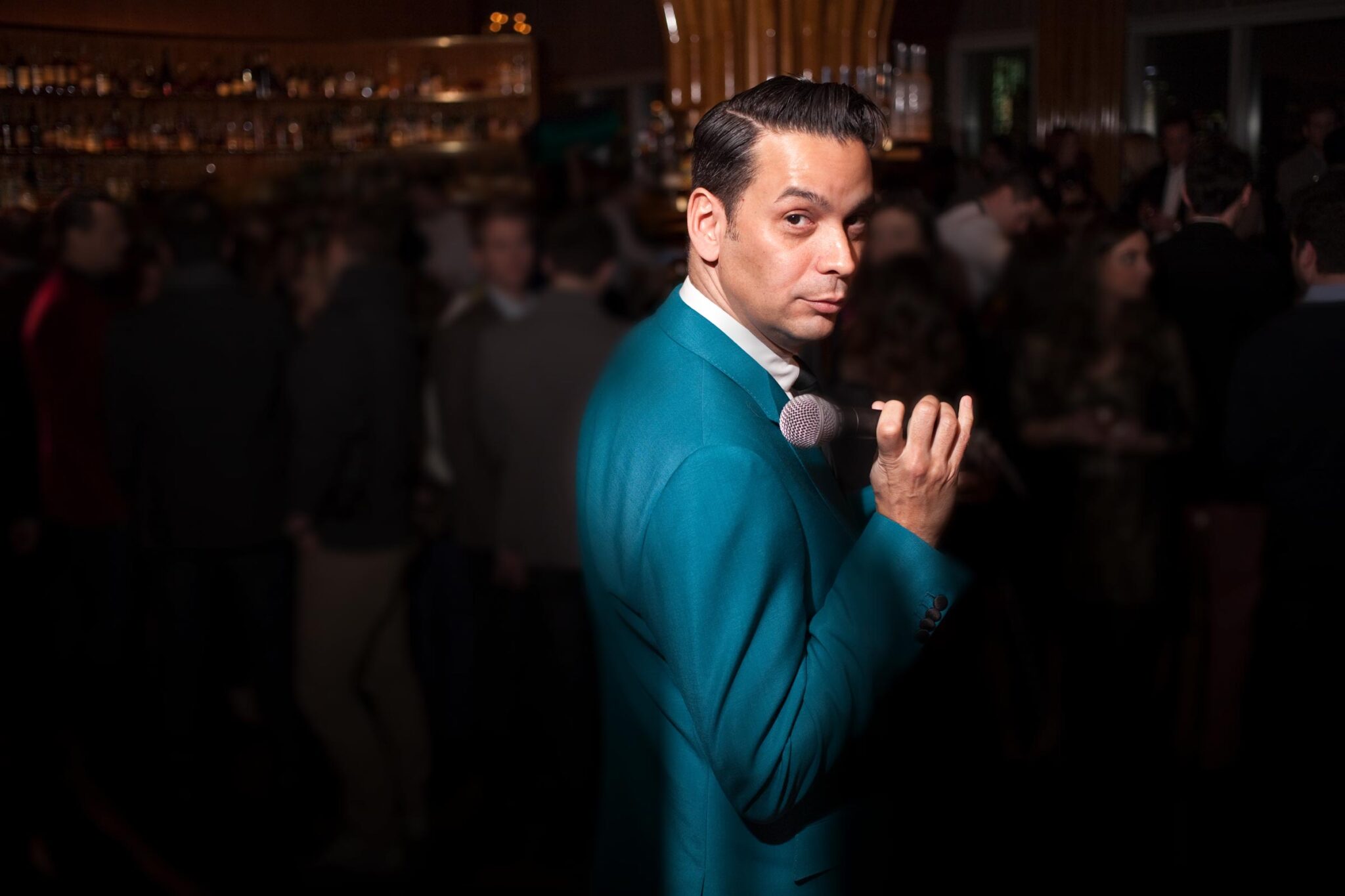 jeff fried photography james aguiar posing at the boom boom room with modern luxury, an example of broad lighting