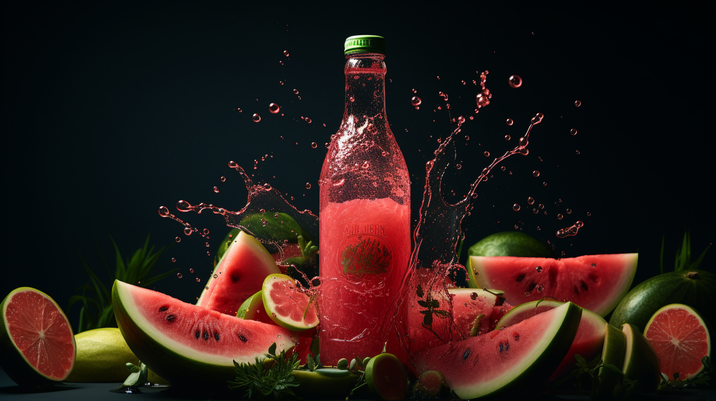 watermelon juice product photography mockup