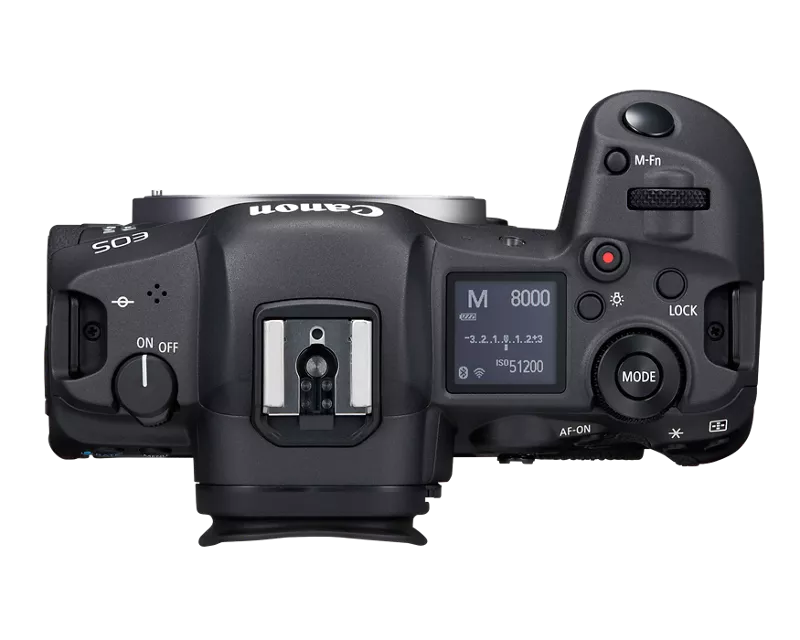 canon EOS R5 Body Top Down View best camera for