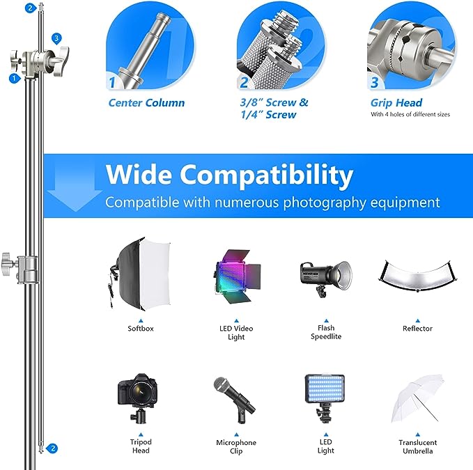 Neewer C Stand Wide Compatibility Chart