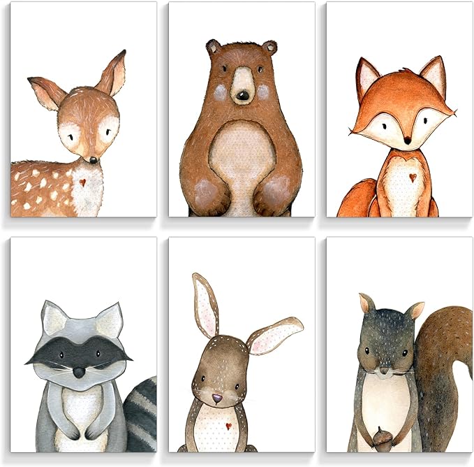 cute forest animals poster
