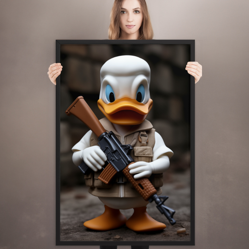 original framed limited edition dangerous duck print
