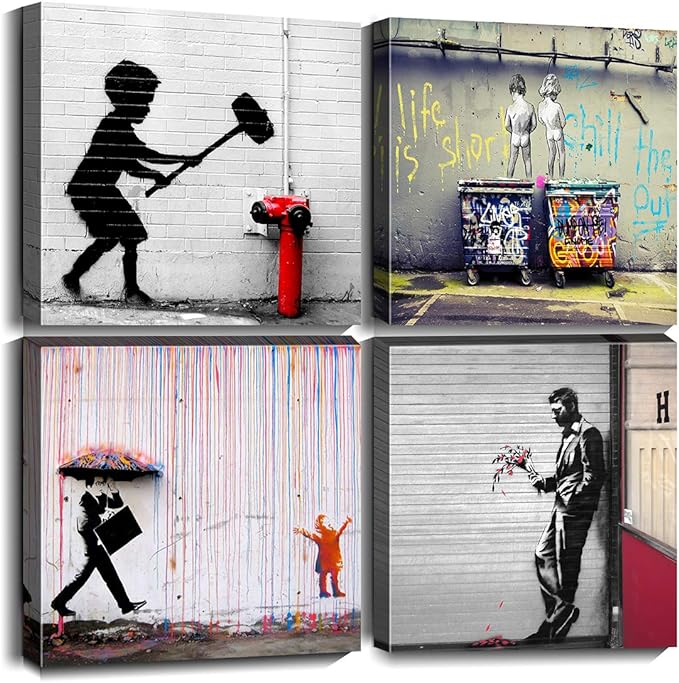 Banksy wall art posters