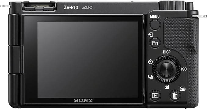 rear of the Sony Alpha ZV-E10 Mirrorless Vlogging Camera