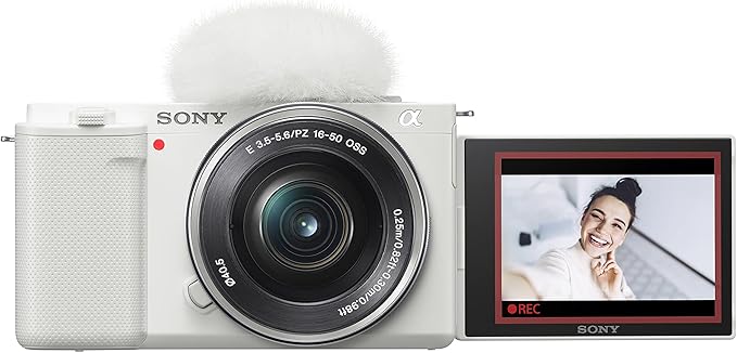 Sony ZV E10 white flip screen