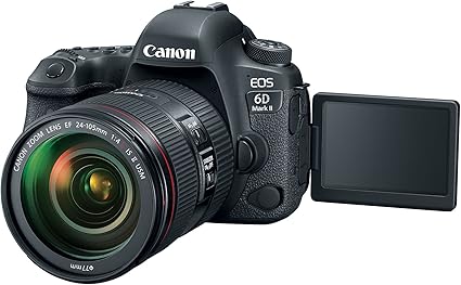 Canon EOS 6D Mark II DSLR Camera with EF 24-105mm USM Lens flip screen