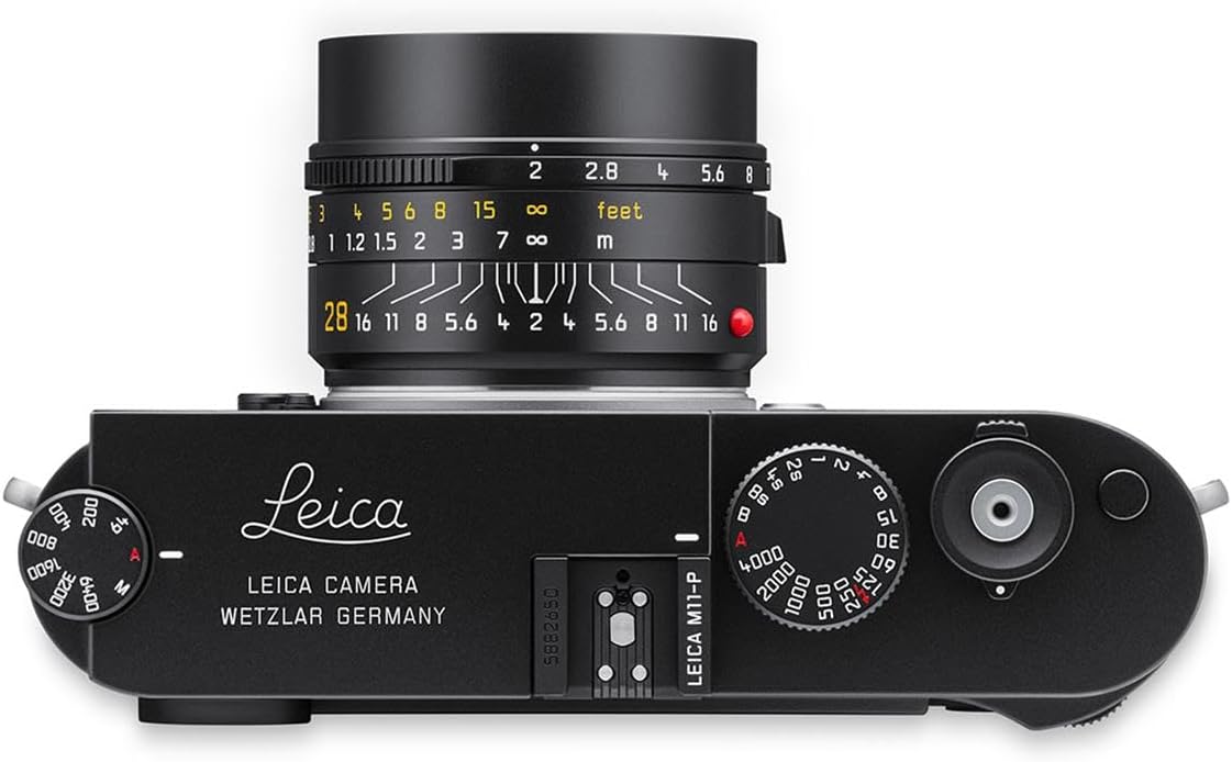 Leica M11-P Camera top down with lens on