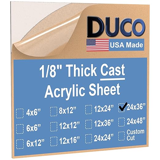 duco clear acrylic sheets made in the USA